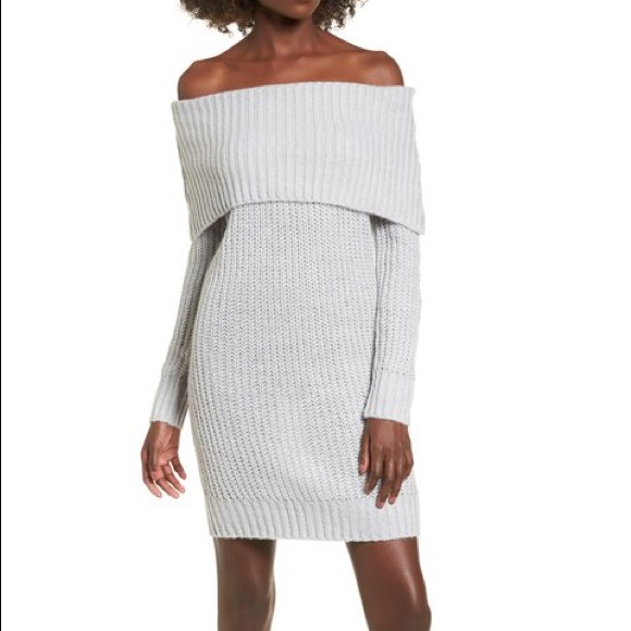 Cotton Emporium Dresses & Skirts - Women’s Foldover Off Shoulder Sweater Dress